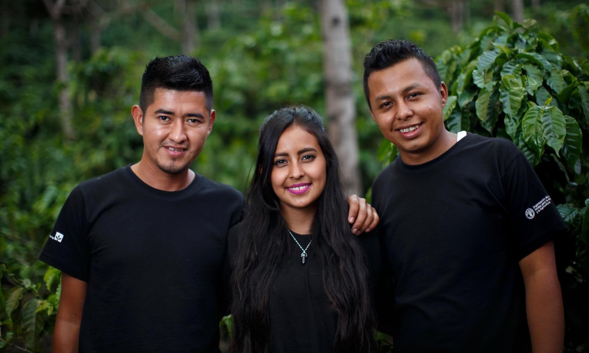 Alejandro and two other youth members Alejandro and two other youth members