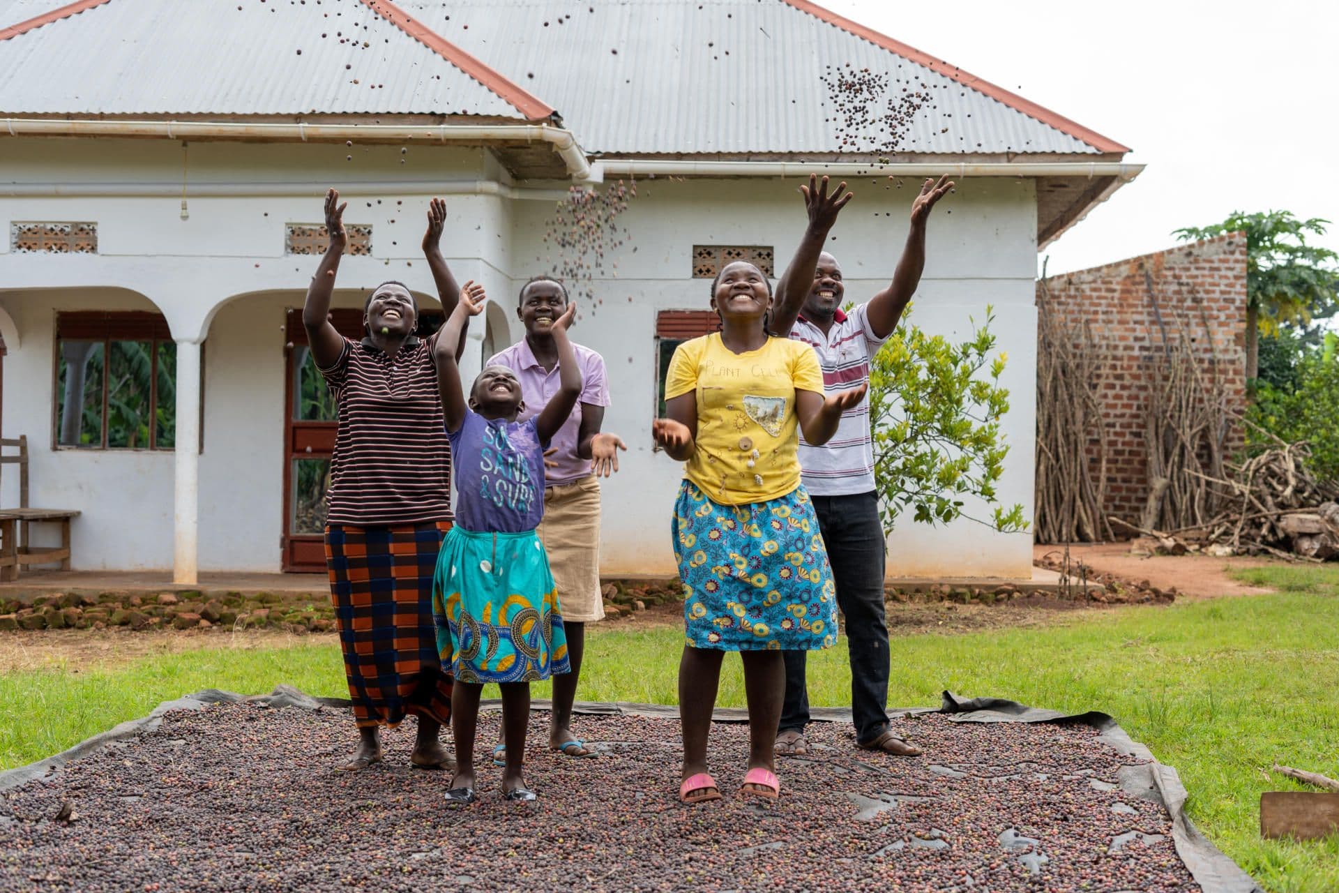 The Lugigana’s newly built larger house in the background The Lugigana’s newly built larger house in the background