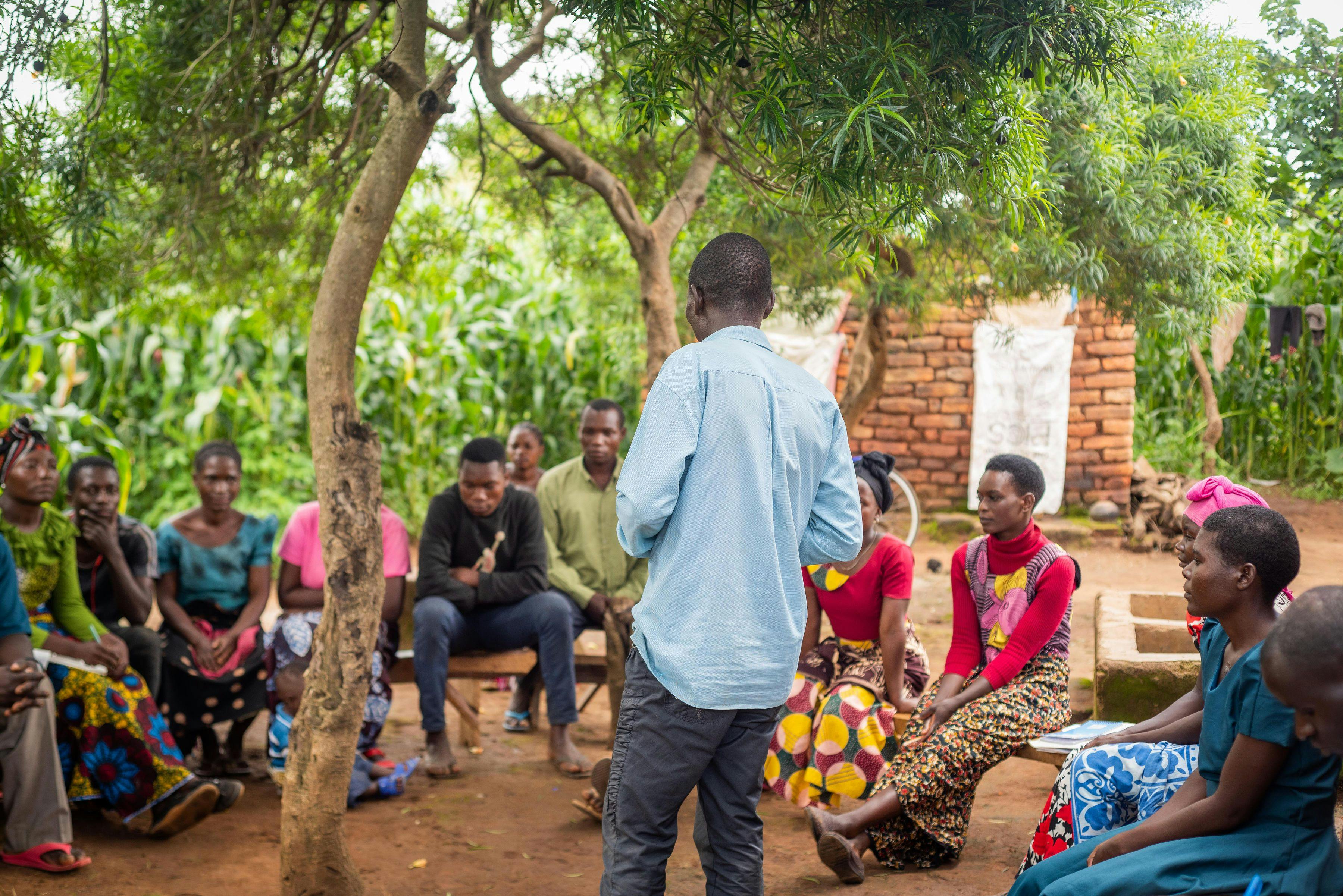 A gathering of a farmer organization in Tanzania