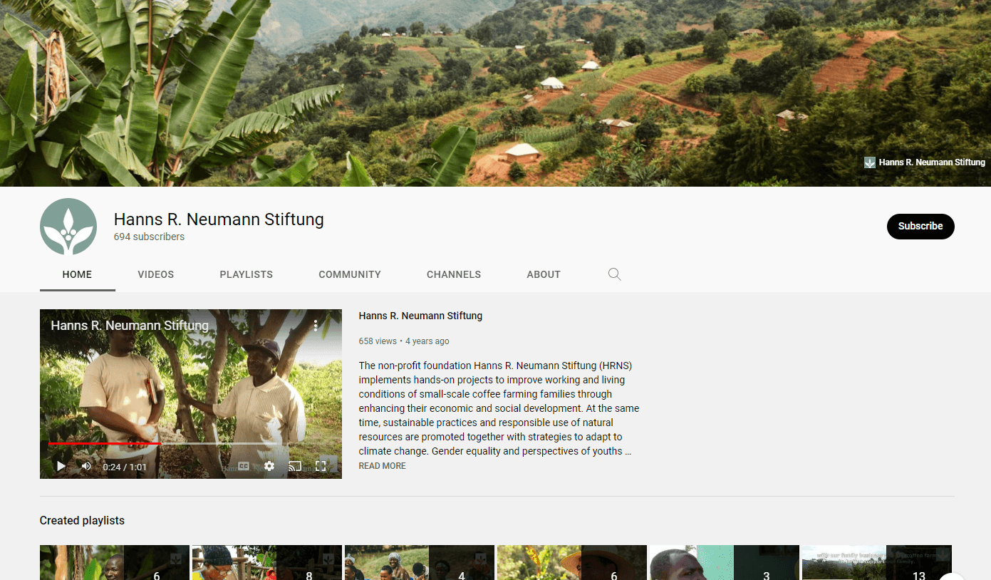 Screenshot of HRNS' Youtube channel Screenshot of HRNS' Youtube channel