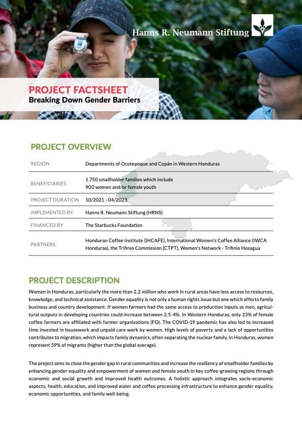 PROJECT FACTSHEET Breaking Down Gender Barriers PROJECT FACTSHEET Breaking Down Gender Barriers